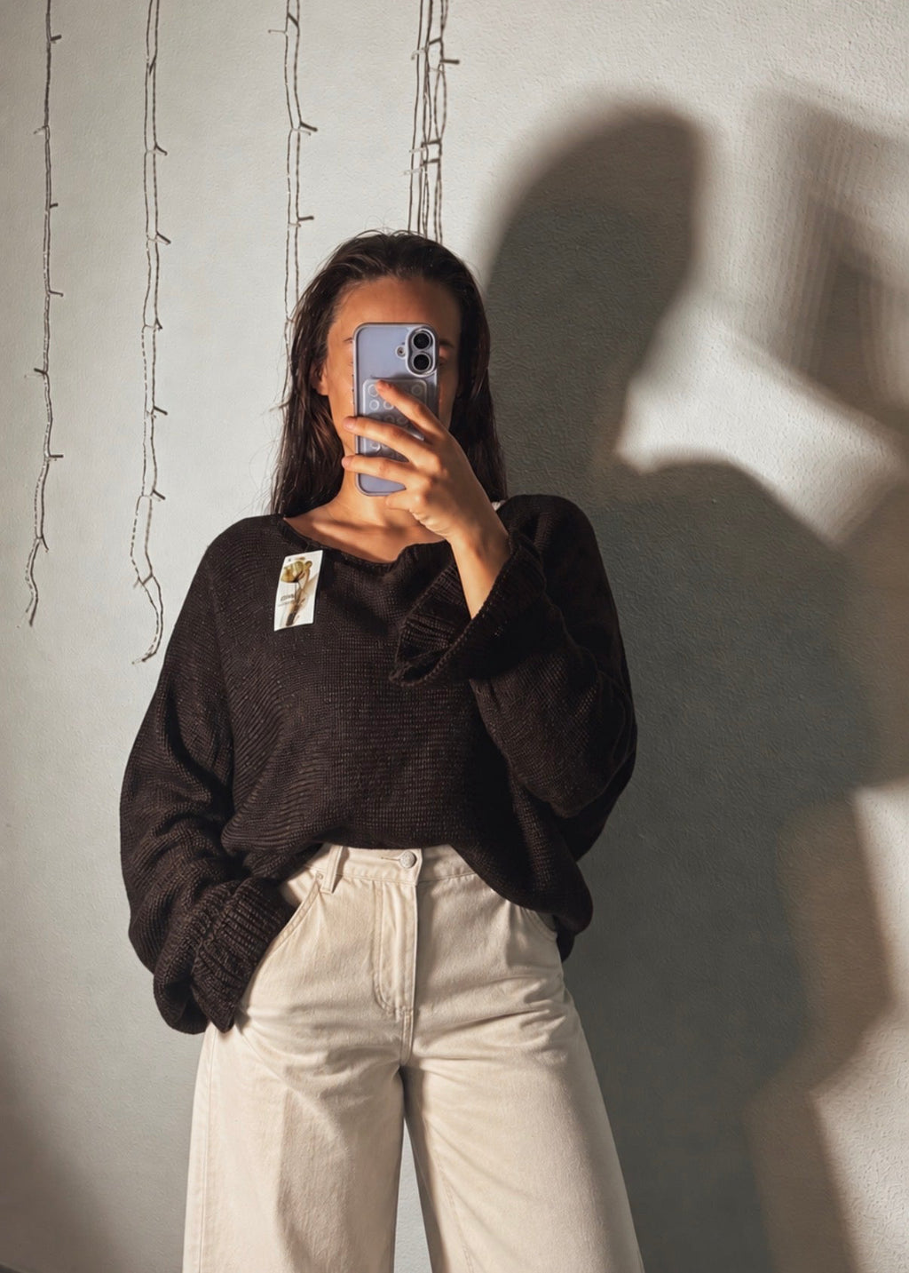Pull Maille Chocolat Dos Ouvert